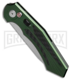 Diablo Automatic Knife Green Aluminum - Satin Plain -Kershaw Store Diablo Automatic Knife Green Aluminum Satin 3in Satin BHQ 183582 td spine large