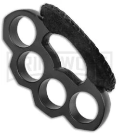 Fat Boy Classic Paper Weight Knuckles (Matte Black) (suede) -Kershaw Store Fat Boy Classic Paper Weight Knuckles Matte Black Wrapped GX 37884 jr bottom large
