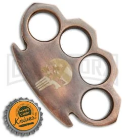 Fat Boy Copper Skull Stainless Steel Paper Weight Knuckles -Kershaw Store Fat Boy Copper Skull SS Paper Weight Knuckles GX 33659 jr bottlecap large