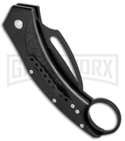 Frank B Autohawk Black Automatic Knife - Karambit Black Plain -Kershaw Store Frank B Autohawk Black Karambit BP 4715 jr side large