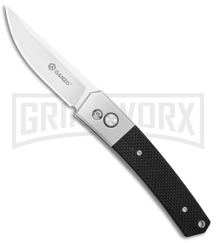 Ganzo Knives G7361-BK G-10 Automatic Knife - Satin Plain 3 Ganzo Knives G7361-BK G-10 Automatic Knife - Satin Plain