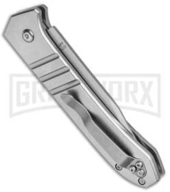 Ganzo Knives G719 Green G-10 Automatic Knife - Clip Point Stonewash -Kershaw Store Ganzo Knives G719 Green G 10 Clip Point SW G719 GR BP 24623 jr side large