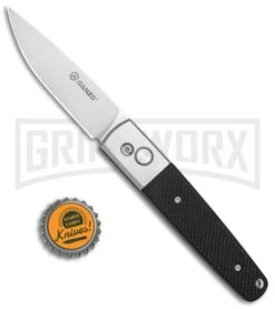 Ganzo Knives G7212-BK Black G-10 Automatic Knife - Flat Grind Stonewash -Kershaw Store Ganzo Knives G7212 Black G 10 Auto Flat Grind SW BP 24622 jr bottlecap large