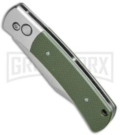 Ganzo Knives G747-1-GR Green G-10 Automatic Knife - Clip Point Satin -Kershaw Store Ganzo Knives Green G 10 Auto CP Satin G747 1 GR BP 25407 jr spine large