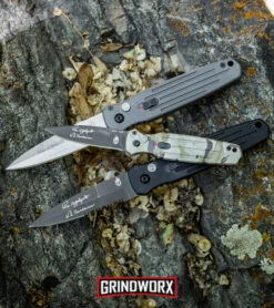 Gerber Covert Gray Automatic Knife - Stonewash Plain 11 Gerber Covert Gray Automatic Knife - Stonewash Plain -Kershaw Store Gerber Auto Covert Automatic Knife S30V Black Serr 30 000137 BHQ 3965 kp rock web large