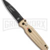 Gerber Mini Covert Coyote Brown Automatic Knife - Black Plain -Kershaw Store Gerber Auto Mini Covert Auto coyote brown black BHQ 67401 jr large