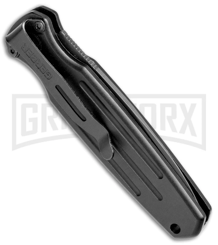 Gerber Mini Covert Black Automatic Knife - Black Plain 5 Gerber Mini Covert Black Automatic Knife - Black Plain - Image 3