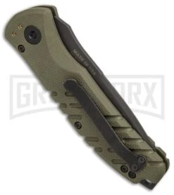 Gerber Propel Downrange OD Green Automatic Knife - Tanto Black Serr -Kershaw Store Gerber Auto Propel Downrange OD green black serr BHQ 67394 er side large