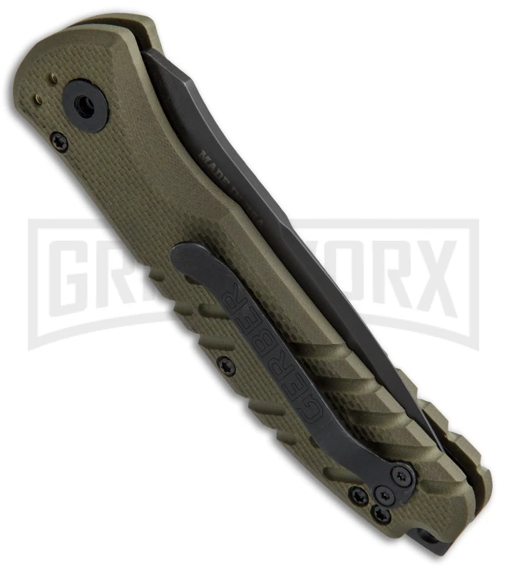 Gerber Propel Downrange OD Green Automatic Knife - Tanto Black 5 Gerber Propel Downrange OD Green Automatic Knife - Tanto Black - Image 3