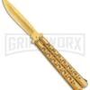 Gold Balisong Butterfly Knife - Gold 2 Gold Balisong Butterfly Knife - Gold -Kershaw Store Gold Balisong Butterfly Knife Gold GX 37518 jr large