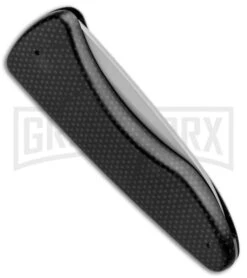 Hubertus XPress Carbon Fiber Scale Release Automatic Knife - Bead Blast Plain -Kershaw Store Hubertus XPress CF Scale Realease BB Plain 68.469.XP .11 GX 32278 jr side large