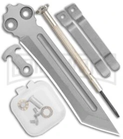 Instaknives Black Aluminum Balisong Tanto Trainer/Live Blade - Satin Dull/Plain -Kershaw Store Instaknives Black Balisong Tanto Trainer Blade GX 37598 jr extra large