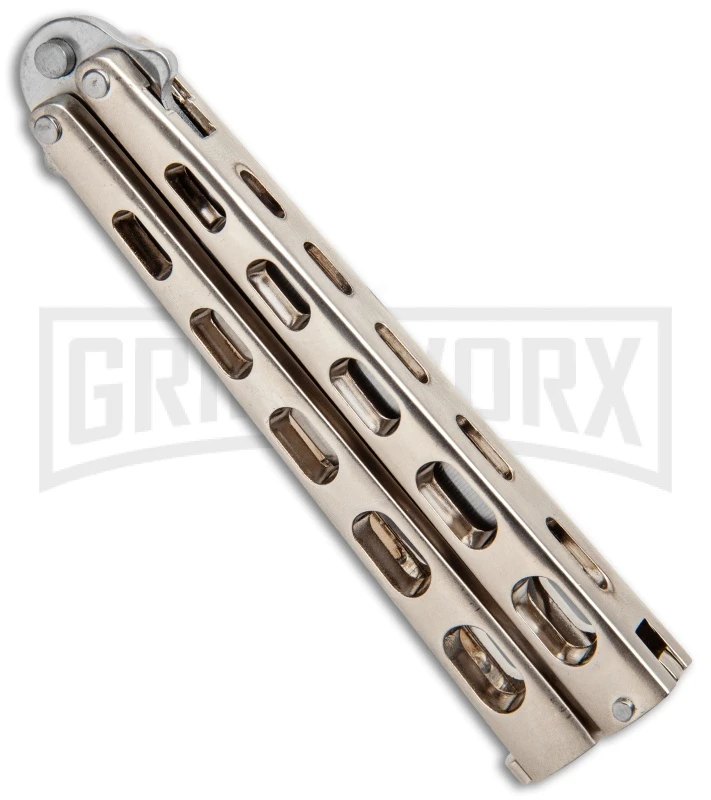 Jaguar Champagne Balisong Butterfly Knife - Satin 4 Jaguar Champagne Balisong Butterfly Knife - Satin - Image 2