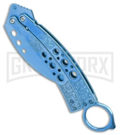 Kershaw Store -Kershaw Store Karambit Tactical Gold Butterfly Limited Edition Blue GX 39597 jr spine large