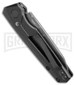 Kershaw Launch 11 Black Aluminum Automatic Knife - Damascus Plain -Kershaw Store Kershaw Auto Launch 11 Black Aluminum Damascus BHQ 175624 jr side large