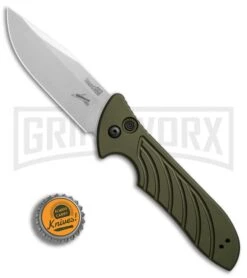 Kershaw Emerson Launch 5 OD Green Automatic Knife - Stonewash Plain -Kershaw Store Kershaw Emerson Launch 5 green sw BHQ 75947 er bottlecap large