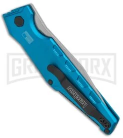 Kershaw Launch 7 Galyean Teal Automatic Knife - Stonewash Plain -Kershaw Store Kershaw Galyean Launch 7 Auto Teal SW 7900TEALSW BHQ 92521 jr side large