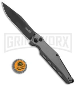 Kershaw Launch 7 Galyean Gray Automatic Knife - Black Plain -Kershaw Store Kershaw Galyean Launch 7 Gray Black 7900GRYBLK BHQ 52153 jr bottlecap large