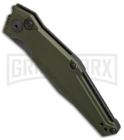 Kershaw Launch 7 Galyean OD Green Automatic Knife - Black Plain -Kershaw Store Kershaw Galyean Launch 7 OD Green black BHQ 75927 er spine large