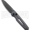 Kershaw Launch 11 Gray Aluminum Automatic Knife - Blackwash Plain -Kershaw Store Kershaw Launch 11 Auto Gray Aluminum Blackwash BHQ 178232 jr large