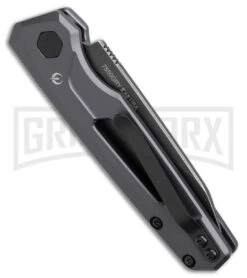 Kershaw Launch 11 Gray Aluminum Automatic Knife - Blackwash Plain 8 Kershaw Launch 11 Gray Aluminum Automatic Knife - Blackwash Plain -Kershaw Store Kershaw Launch 11 Auto Gray Aluminum Blackwash BHQ 178232 jr side large