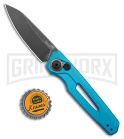 Kershaw Launch 11 Teal Aluminum Automatic Knife - Blackwash Plain 9 Kershaw Launch 11 Teal Aluminum Automatic Knife - Blackwash Plain -Kershaw Store Kershaw Launch 11 Auto Teal Aluminum Blackwash BHQ 178233 jr bottlecap large