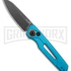 Kershaw Launch 11 Teal Aluminum Automatic Knife - Blackwash Plain 2 Kershaw Launch 11 Teal Aluminum Automatic Knife - Blackwash Plain -Kershaw Store Kershaw Launch 11 Auto Teal Aluminum Blackwash BHQ 178233 jr large