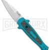 Kershaw Launch 12 Teal Aluminum Mini Stiletto Automatic Knife - Stonewash Plain 2 Kershaw Launch 12 Teal Aluminum Mini Stiletto Automatic Knife - Stonewash Plain -Kershaw Store Kershaw Launch 12 CA Legal Stiletto Auto Teal SW KER7125TEALSW BHQ 115102 jr large