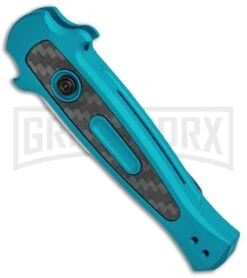 Kershaw Launch 12 Teal Aluminum Mini Stiletto Automatic Knife - Stonewash Plain 7 Kershaw Launch 12 Teal Aluminum Mini Stiletto Automatic Knife - Stonewash Plain -Kershaw Store Kershaw Launch 12 CA Legal Stiletto Auto Teal SW KER7125TEALSW BHQ 115102 jr spine large