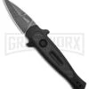 Kershaw Launch 12 CA Legal Black/Carbon Fiber Automatic Knife - Black SW Plain -Kershaw Store Kershaw Launch 12 CA Legal mini Stiletto Automatic Knife Black CF 1in Black SW BHQ 145122 td large