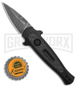 Kershaw Launch 12 CA Legal Black/Carbon Fiber Automatic Knife - Black SW Plain -Kershaw Store Kershaw Launch 12 CA Legal mini Stiletto Automatic Knife Black CF 1in Black SW BHQ 145122 td size large