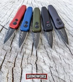 Kershaw Launch 4 Red Automatic Knife CA Legal - Damascus Plain -Kershaw Store Kershaw Launch 4 CA Legal Automatic Knife OD Green Damascus 7500OLDAM BHQ 91063 kp stump web large 1