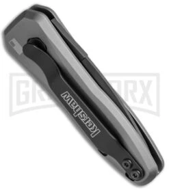 Kershaw Launch 4 Gray Automatic Knife CA Legal - Black Plain -Kershaw Store Kershaw Launch 4 CA Legal Gray Black KER7500GRYBLK BHQ 74062 jr side large