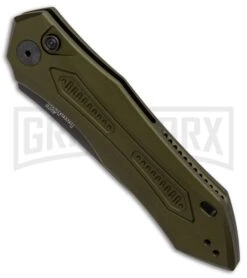 Kershaw Launch 6 OD Green Automatic Knife - Black Plain -Kershaw Store Kershaw Launch 6 Olive Black BHQ 89519 er spine large