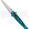 Kershaw Launch 8 Stiletto Automatic Knife Teal/CF (3.5" Stonewash)