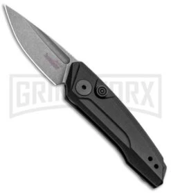 Kershaw Launch 9 Black Automatic Knife CA Legal - Stonewash Plain