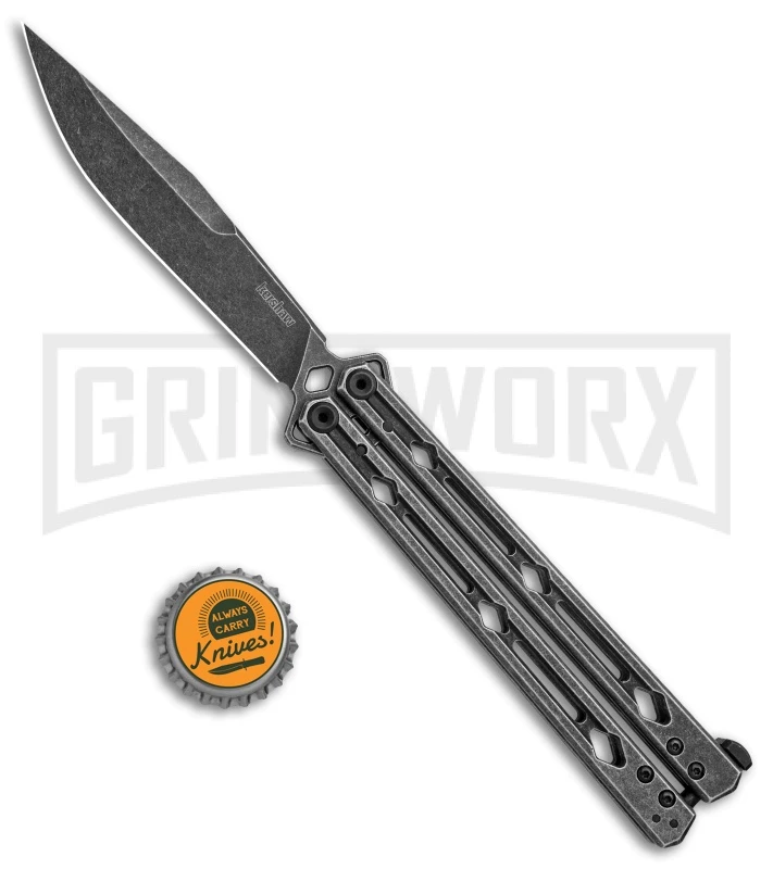 Kershaw Lucha Balisong Butterfly Knife - Stainless Steel BlackWash 6 Kershaw Lucha Balisong Butterfly Knife - Stainless Steel BlackWash - Image 4