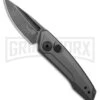 Kershaw Launch 9 Gray Aluminum Automatic Knife - Black SW Plain -Kershaw Store Kershaw launch 9 AK Drop Point Gray Aluminum 2in BSW BHQ 177025 td large