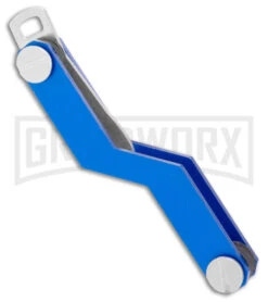 KEYDISK KeyDisk Mini Satin Gun Blue KYD003 -Kershaw Store Keydisk Mini Satin Blue BHQ 94122 jr side large