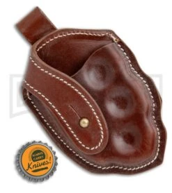 Leather Sheath For Brass Knuckles (Brown) -Kershaw Store Leather Sheath For Brass Knuckles Brown GX 35239 LS Bottlecap 2 large