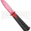 M-Tech Snake Eye Balisong Butterfly Trainer - Black / Red -Kershaw Store M Tech Snake Eye Balisong Butterfly Trainer Black Red BUTT MT 872 RD GX 36720 jr large