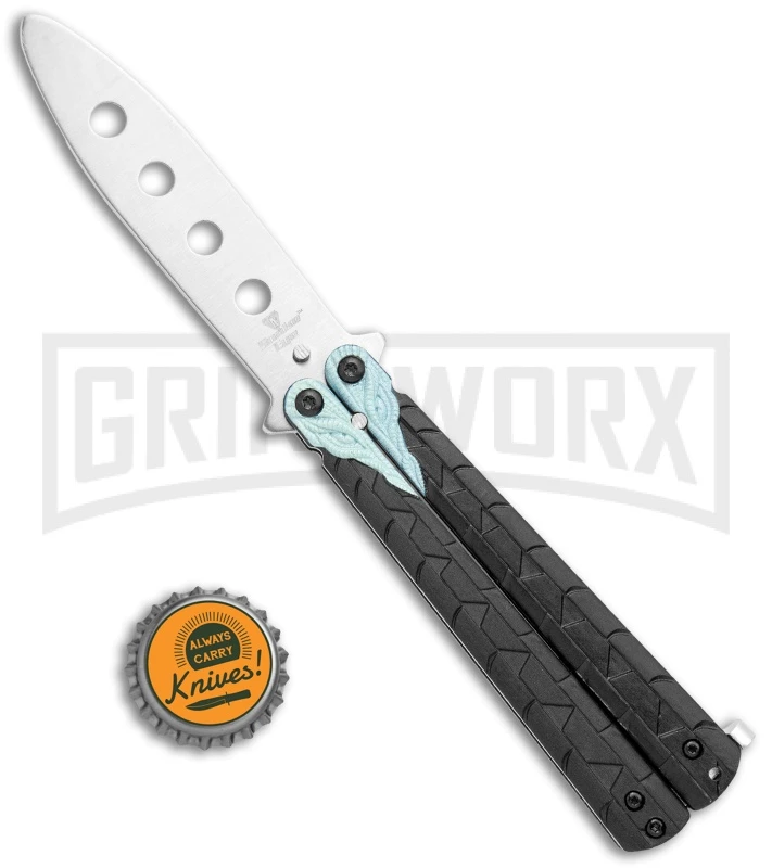 M-Tech Snake Eye Balisong Butterfly Trainer - Black / Satin 6 M-Tech Snake Eye Balisong Butterfly Trainer - Black / Satin - Image 4