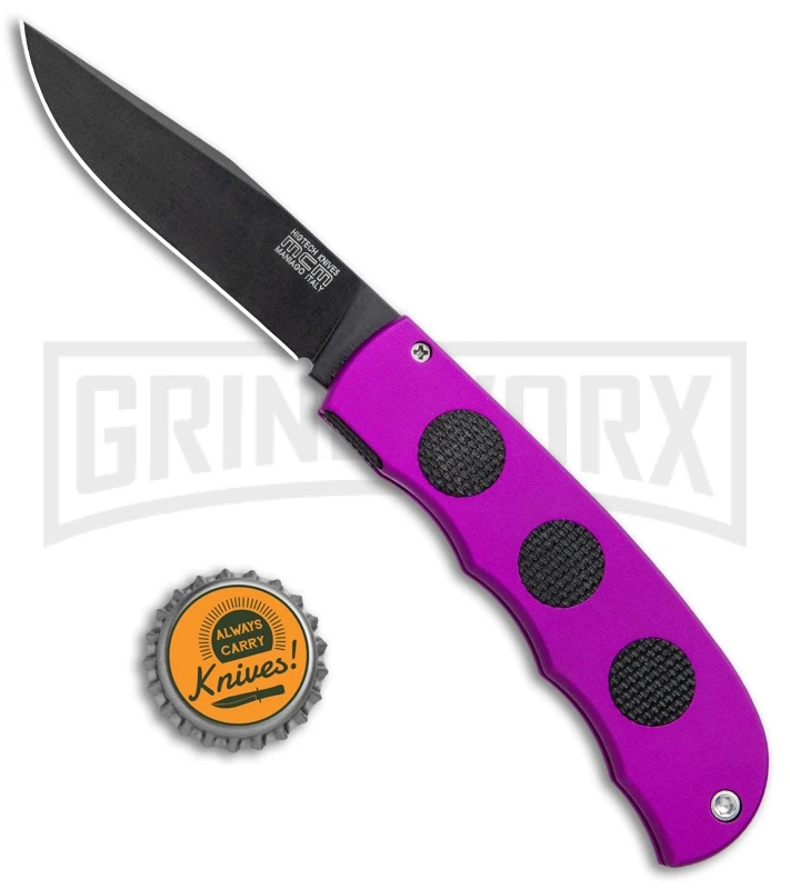 MCM HighTech Hidden Release Automatic Knife Purple (3.25" Black) 699NP 6 MCM HighTech Hidden Release Automatic Knife Purple (3.25" Black) 699NP - Image 4
