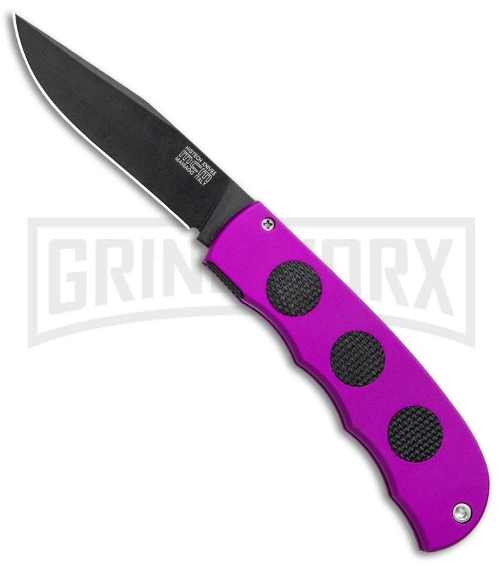 MCM HighTech Hidden Release Automatic Knife Purple (3.25" Black) 699NP 3 MCM HighTech Hidden Release Automatic Knife Purple (3.25" Black) 699NP