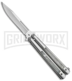 Magnificent Pearlex Balisong Butterfly Knife- Satin Plain