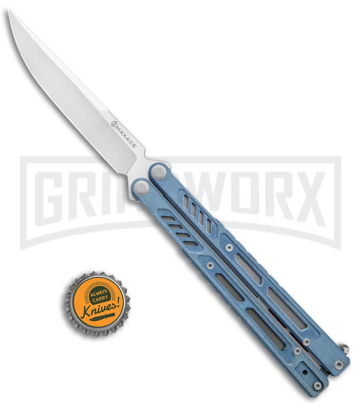 Maxace Banshee V2 Premium Balisong Butterfly Knife Gray G-10 - Satin Plain 8 Maxace Banshee V2 Premium Balisong Butterfly Knife Gray G-10 - Satin Plain - Image 6