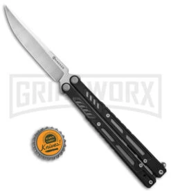Maxace Banshee V2 Premium Balisong Butterfly Knife Black G-10 - Satin Plain -Kershaw Store Maxace Banshee V2 Balisong Knife Black G10 4in Satin BHQ 139478 td size large