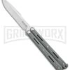 Maxace Knives Balisong Serpent Striker II Gray G-10 - Satin Drop Point Plain -Kershaw Store Maxace Knives Balisong Serpent Striker II Grey G 10 Satin DP BHQ 120305 jr large