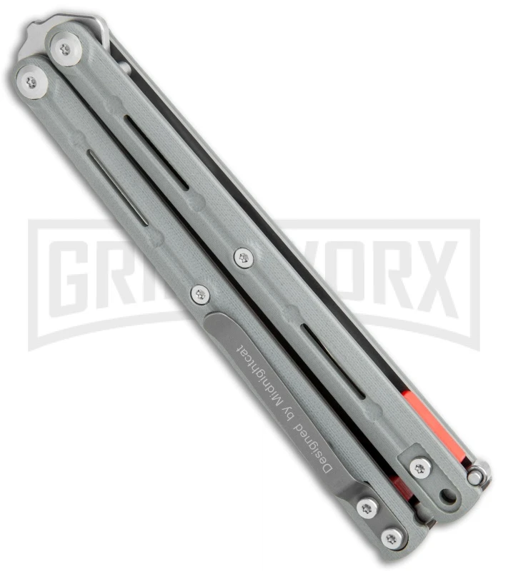Maxace Knives Balisong Serpent Striker II Gray G-10 - Satin Tanto Plain 5 Maxace Knives Balisong Serpent Striker II Gray G-10 - Satin Tanto Plain - Image 3