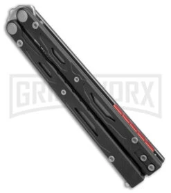 Maxace Unicorn Black G-10 Balisong Butterfly Knife - Bowie Satin Plain -Kershaw Store Maxace Unicorn Balisong Butterfly Black G10 Satin Bowie GX 40489 jr spine large